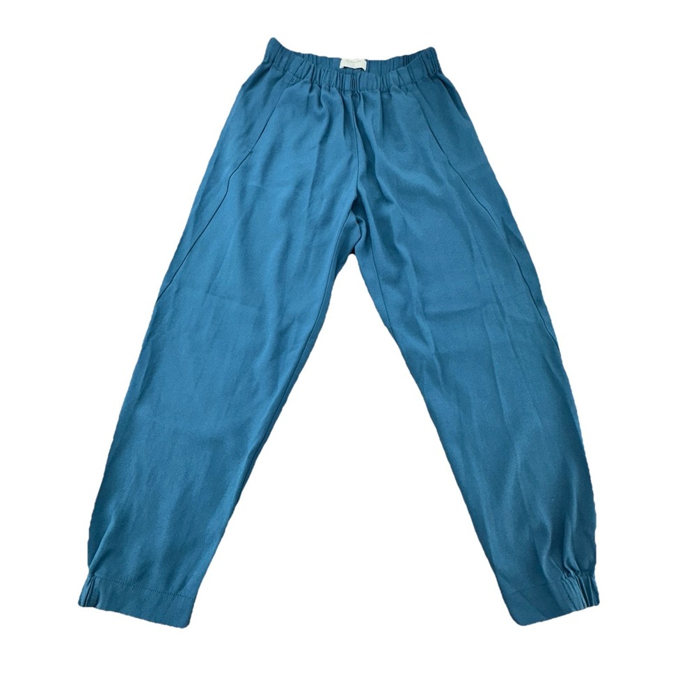 Babaton Aritzia Womens Jogger Pants Size M‎ Teal Pull On Tapered Ankle